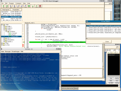 debugging DeppMark with gvd